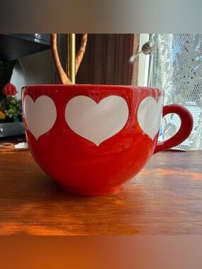 vintage Waechtersbach ceramic jumbo heart mug